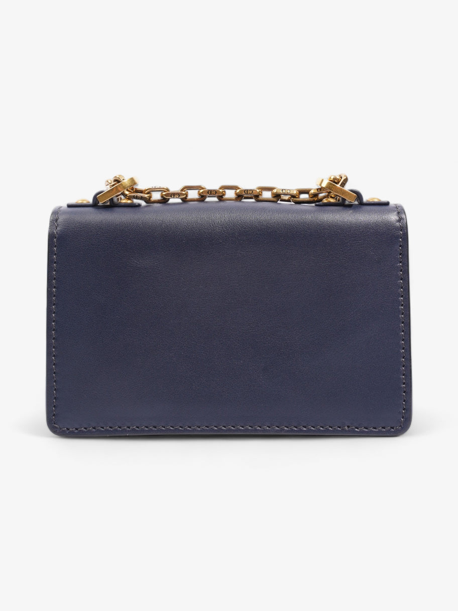 Christian Dior J'Adior Flap Chain Bag Navy Blue Calfskin Leather Mini Image 4