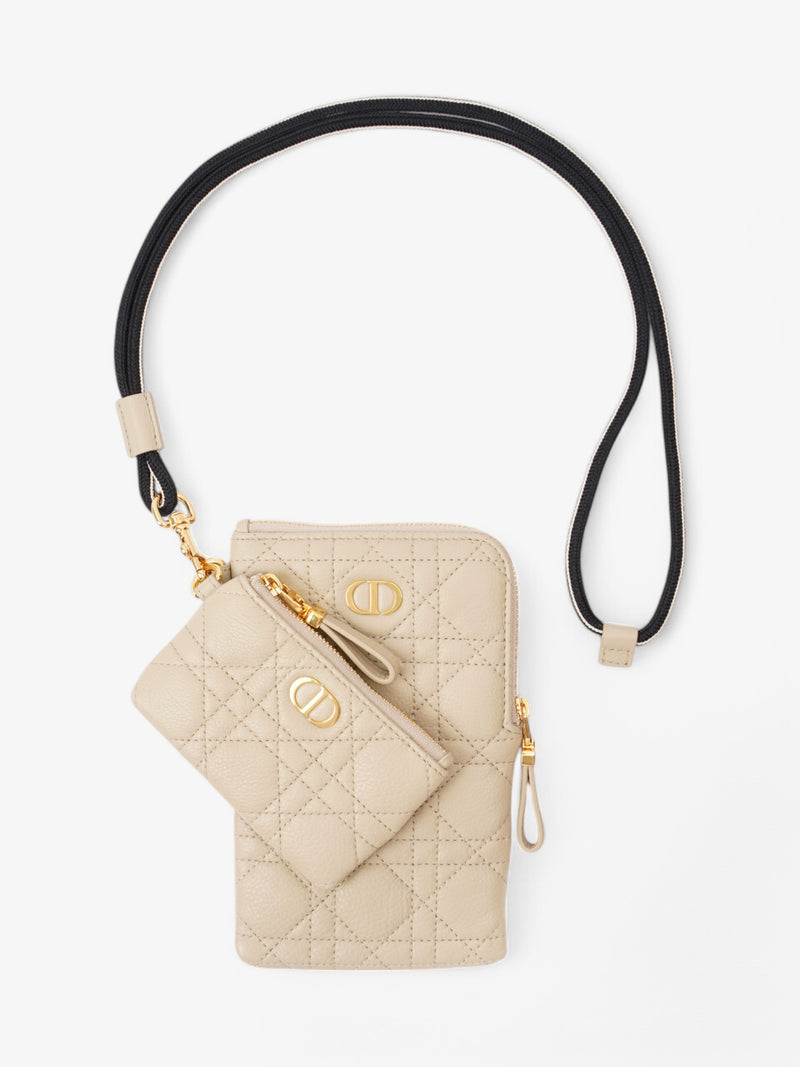  Christian Dior Caro Dahlia Beige  Leather