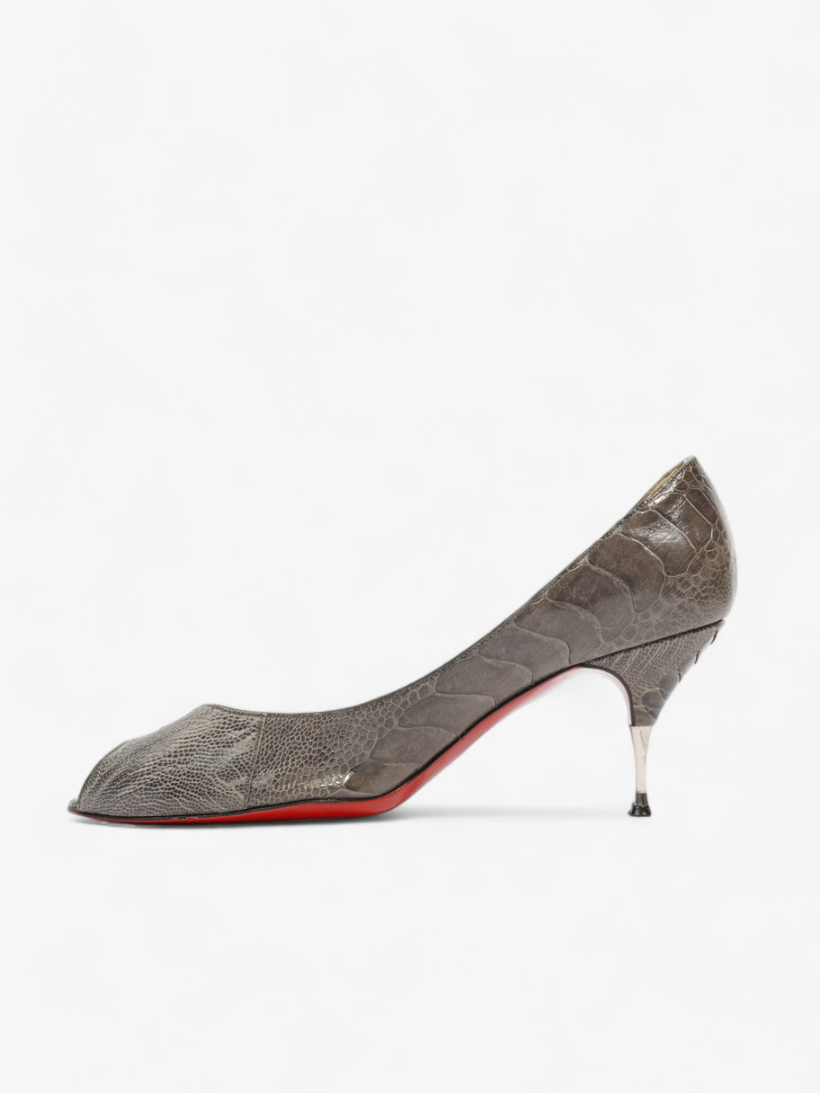 Peep Toe Sandal 70 Grey Leather EU 41.5 UK 8.5 Image 3