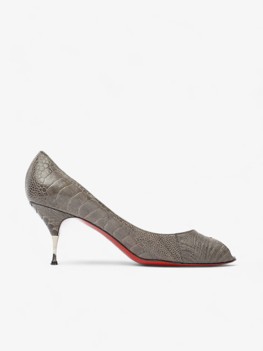 Peep Toe Sandal 70 Grey Leather EU 41.5 UK 8.5 Image 4