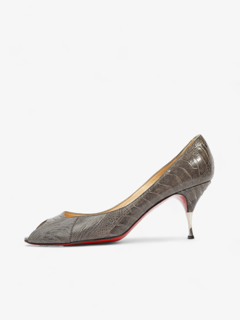 Peep Toe Sandal 70 Grey Leather EU 41.5 UK 8.5 Image 5