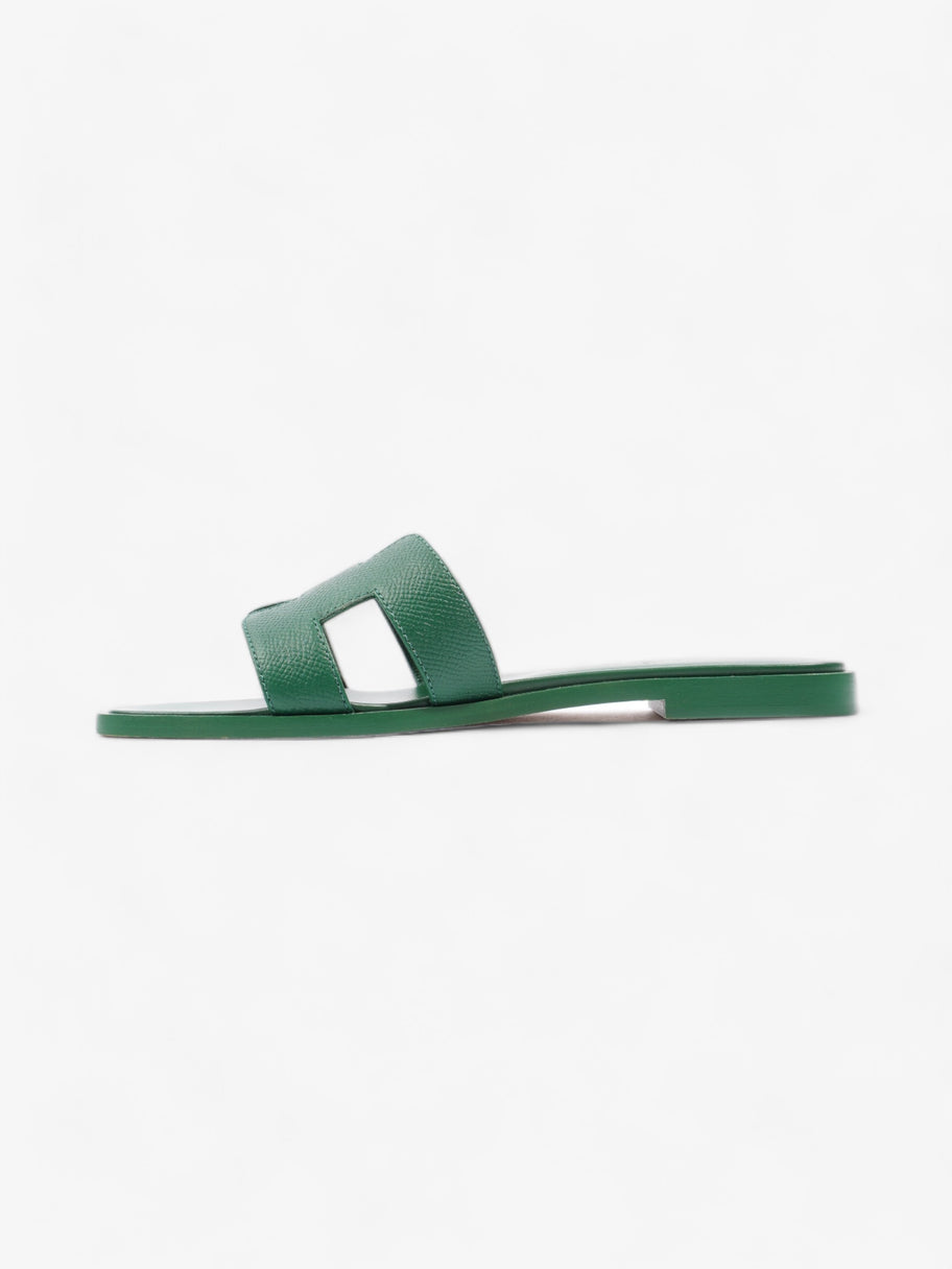 Hermes Oran Sandals Green Leather EU 36.5 UK 3.5 Image 3