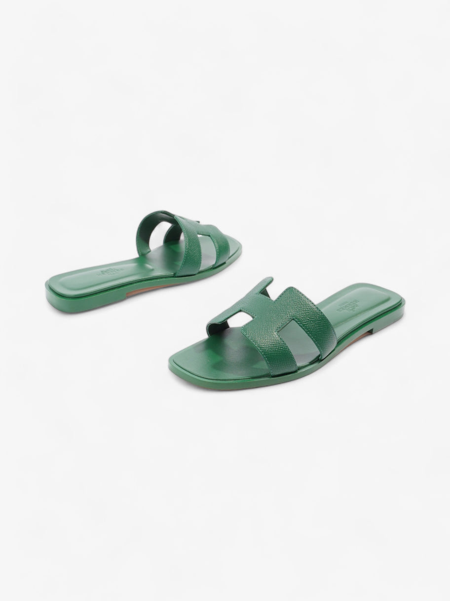 Hermes Oran Sandals Green Leather EU 36.5 UK 3.5 Image 9