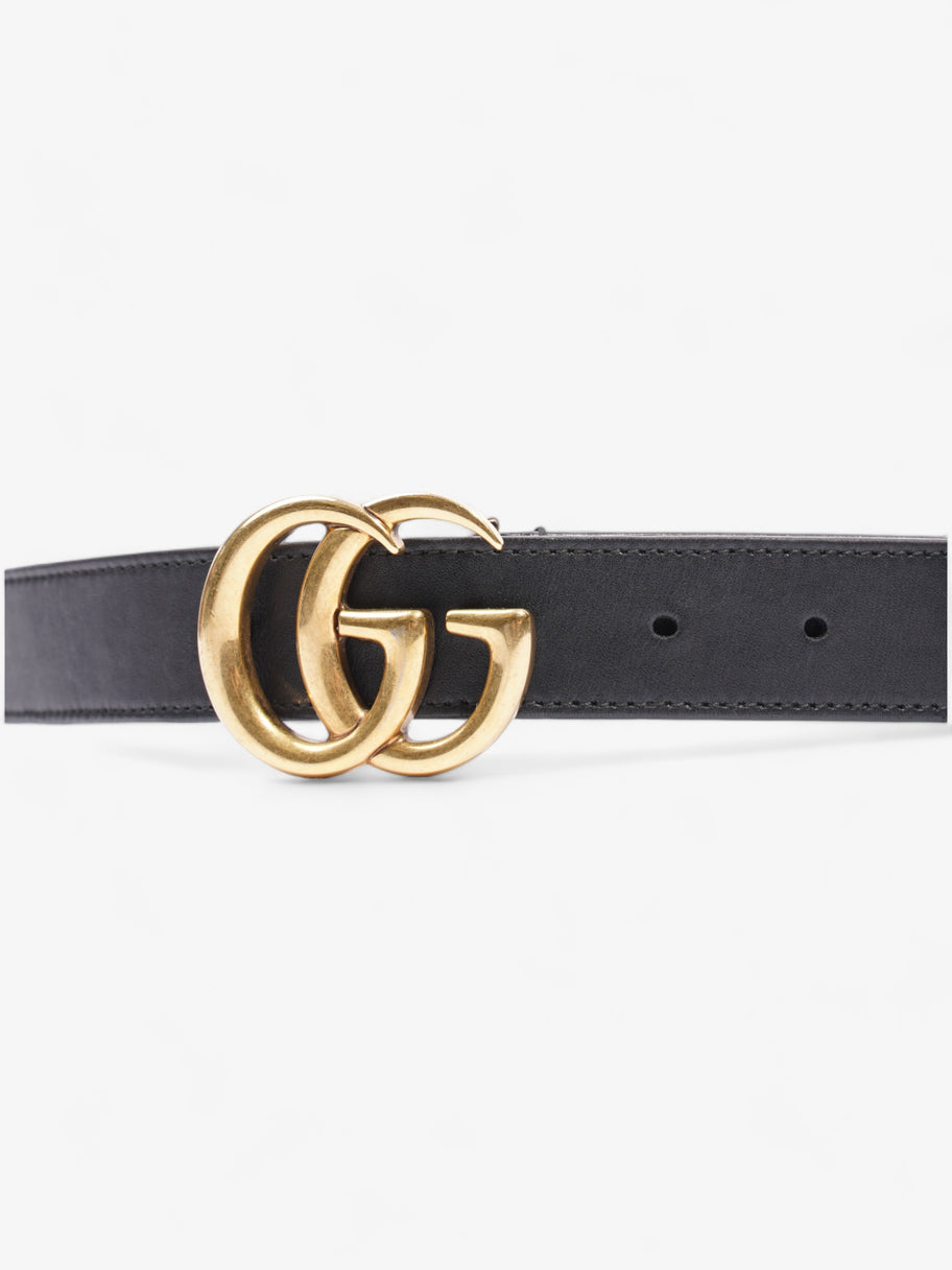 Gucci GG Marmont Wide Belt Black Leather 90cm / 36