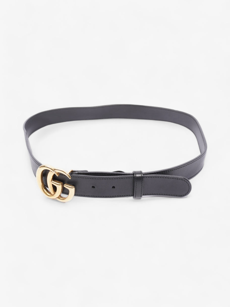 Gucci GG Marmont Wide Belt Black Leather 90cm / 36