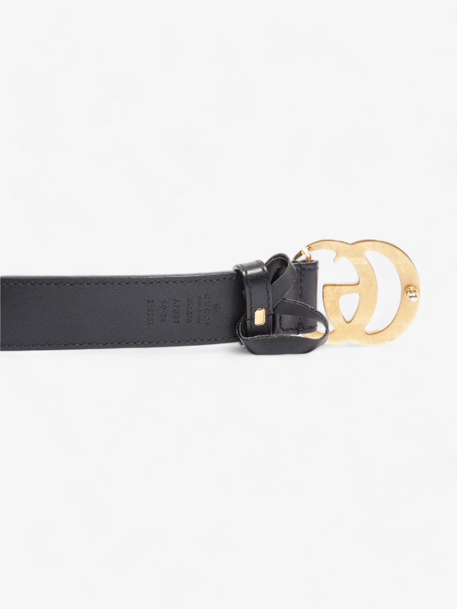 Gucci GG Marmont Wide Belt Black Leather 90cm / 36