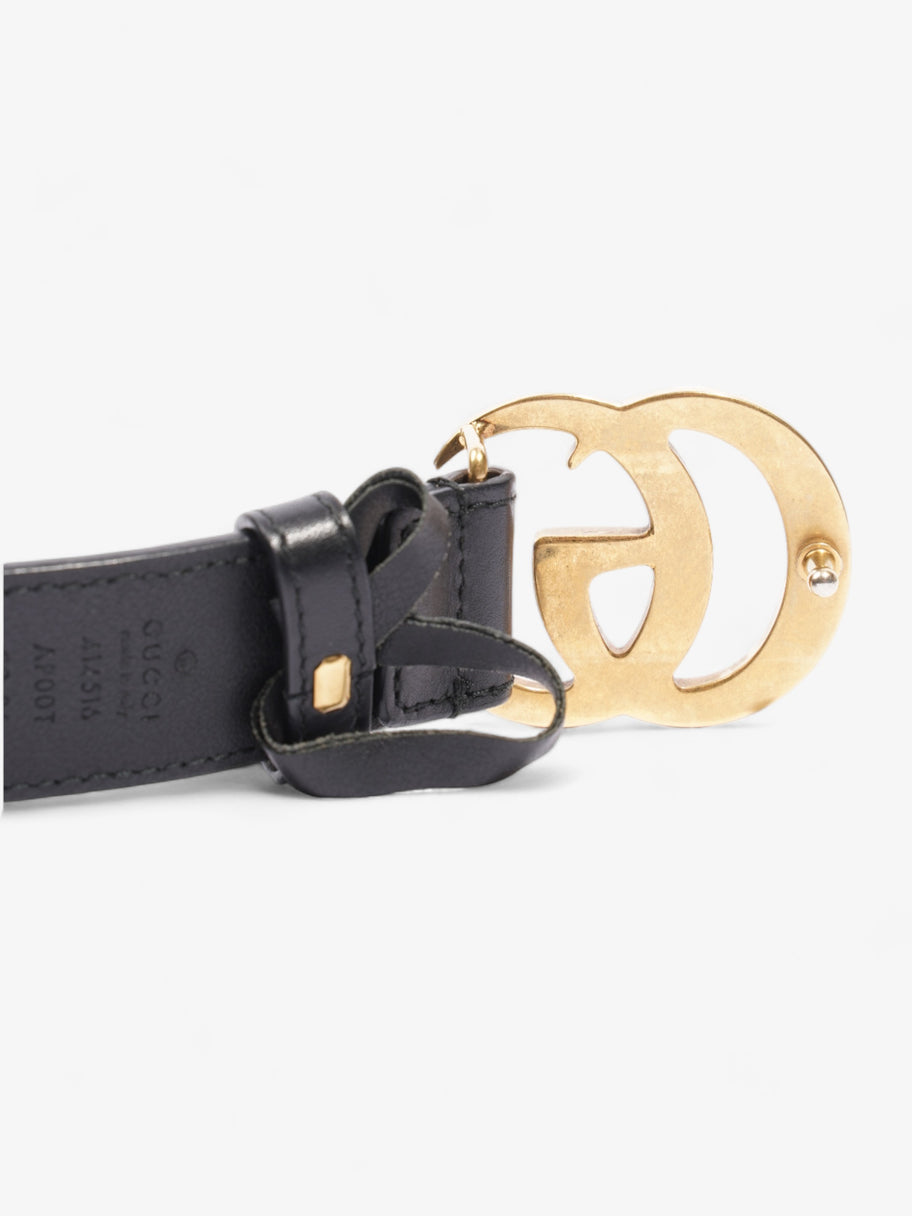 Gucci GG Marmont Wide Belt Black Leather 90cm / 36