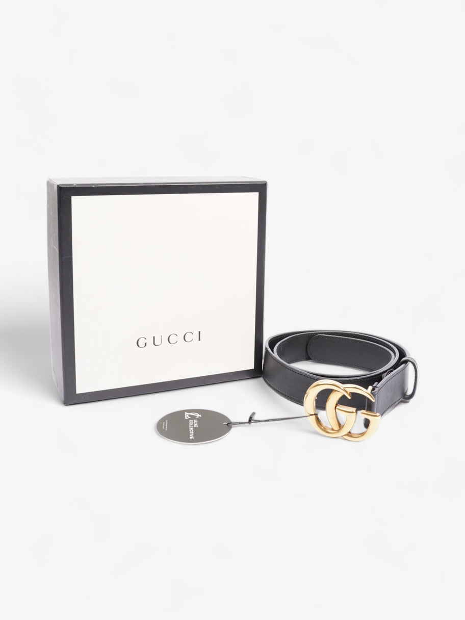 Gucci GG Marmont Wide Belt Black Leather 90cm / 36