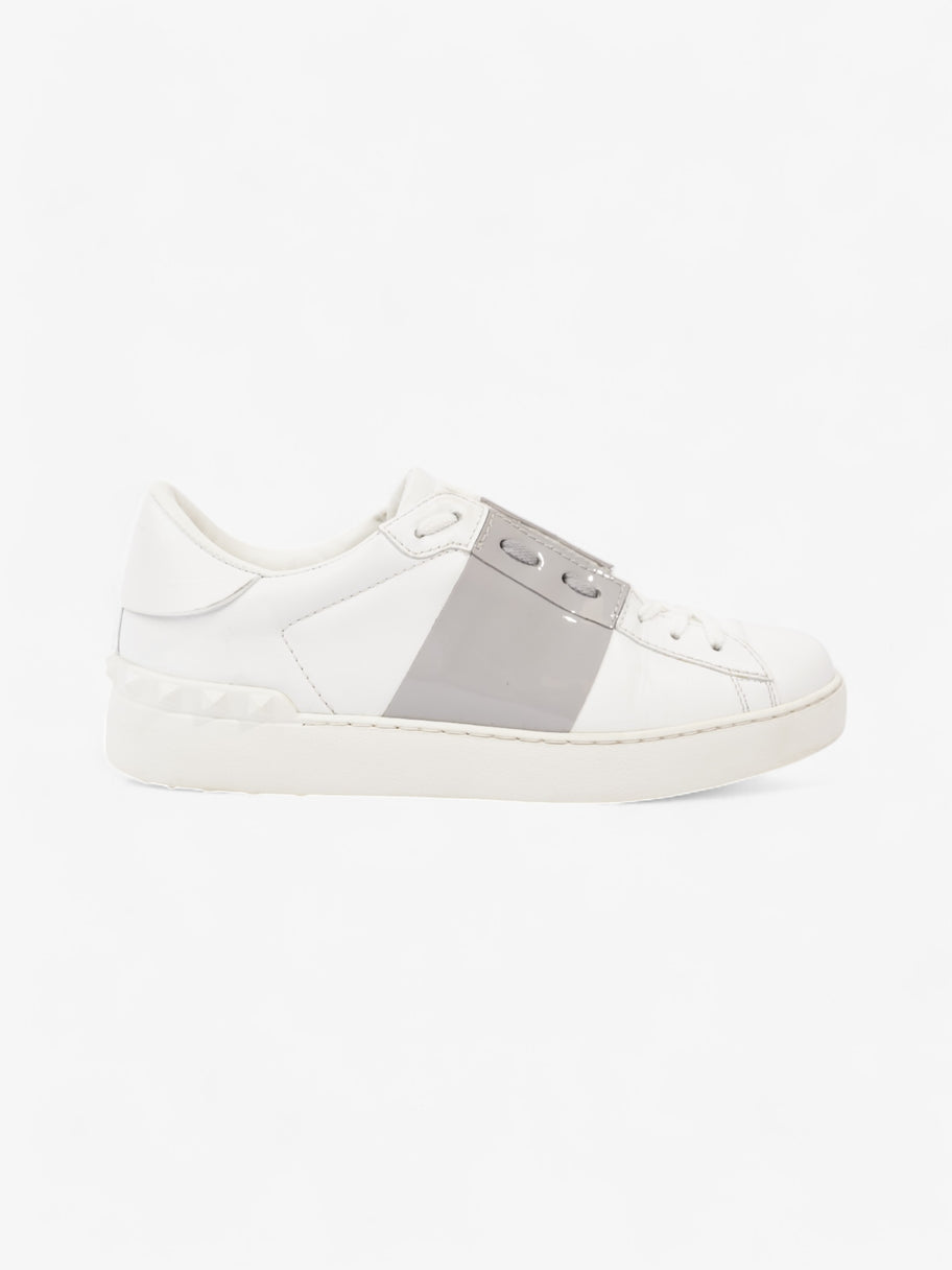 Valentino Open Stripe White / Grey Leather EU 40 UK 7 Image 1