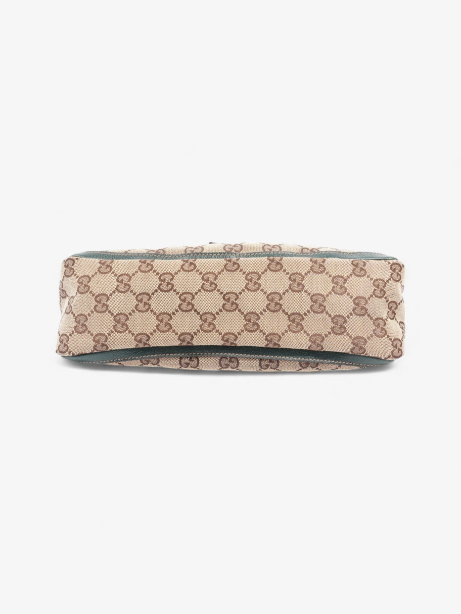 Gucci Abbey D Ring Beige And Ebony GG Supreme / Green Canvas Image 6