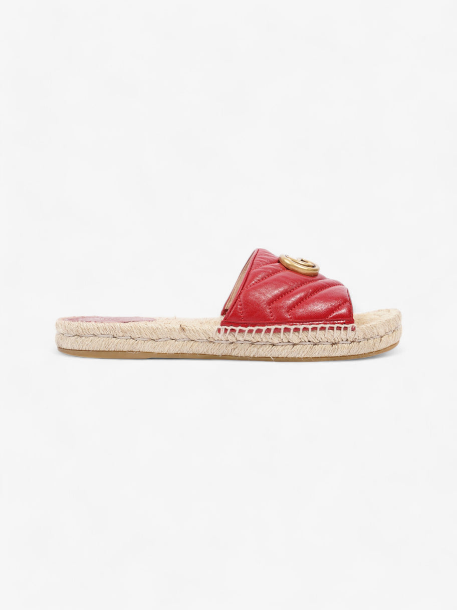 Gucci GG Marmont Espadrilles Red Leather EU 38 UK 5 Image 1