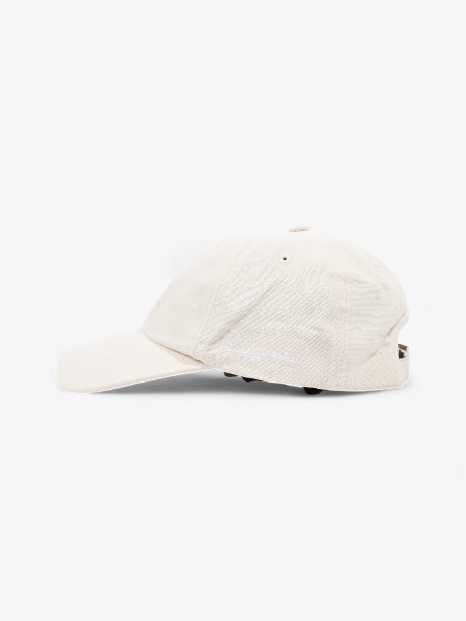 Jacquemus Logo Cap Cream Cotton 58cm Image 2