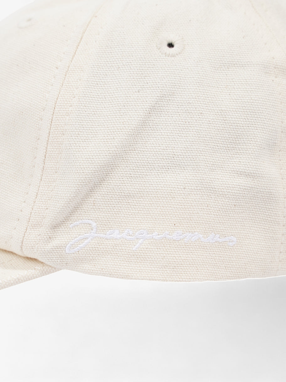 Jacquemus Logo Cap Cream Cotton 58cm Image 3