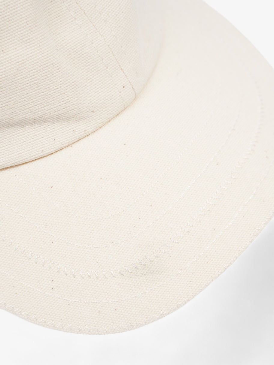 Jacquemus Logo Cap Cream Cotton 58cm Image 8