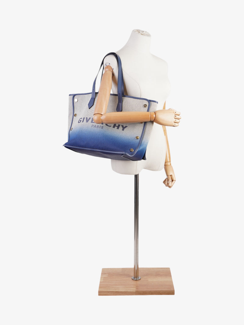  Givenchy Shopping Tote Beige / Blue Cotton Medium