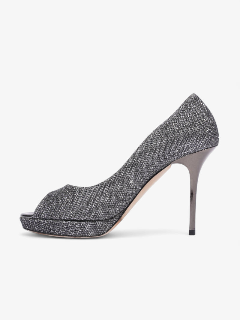  Jimmy Choo Pumps 90 Grey Glitter EU 36.5 UK 3.5