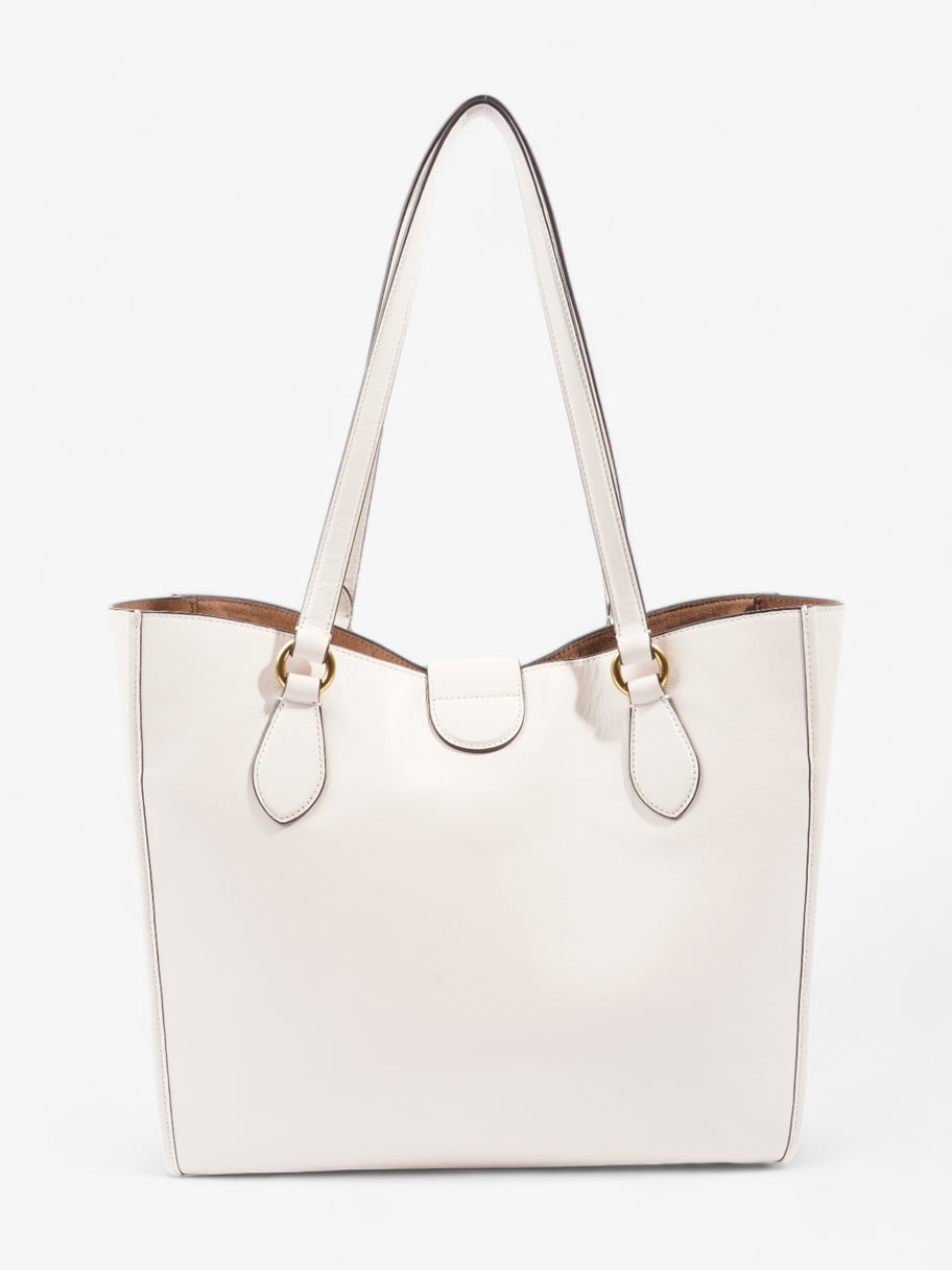 Coach Theo Tote Cream Leather Image 4