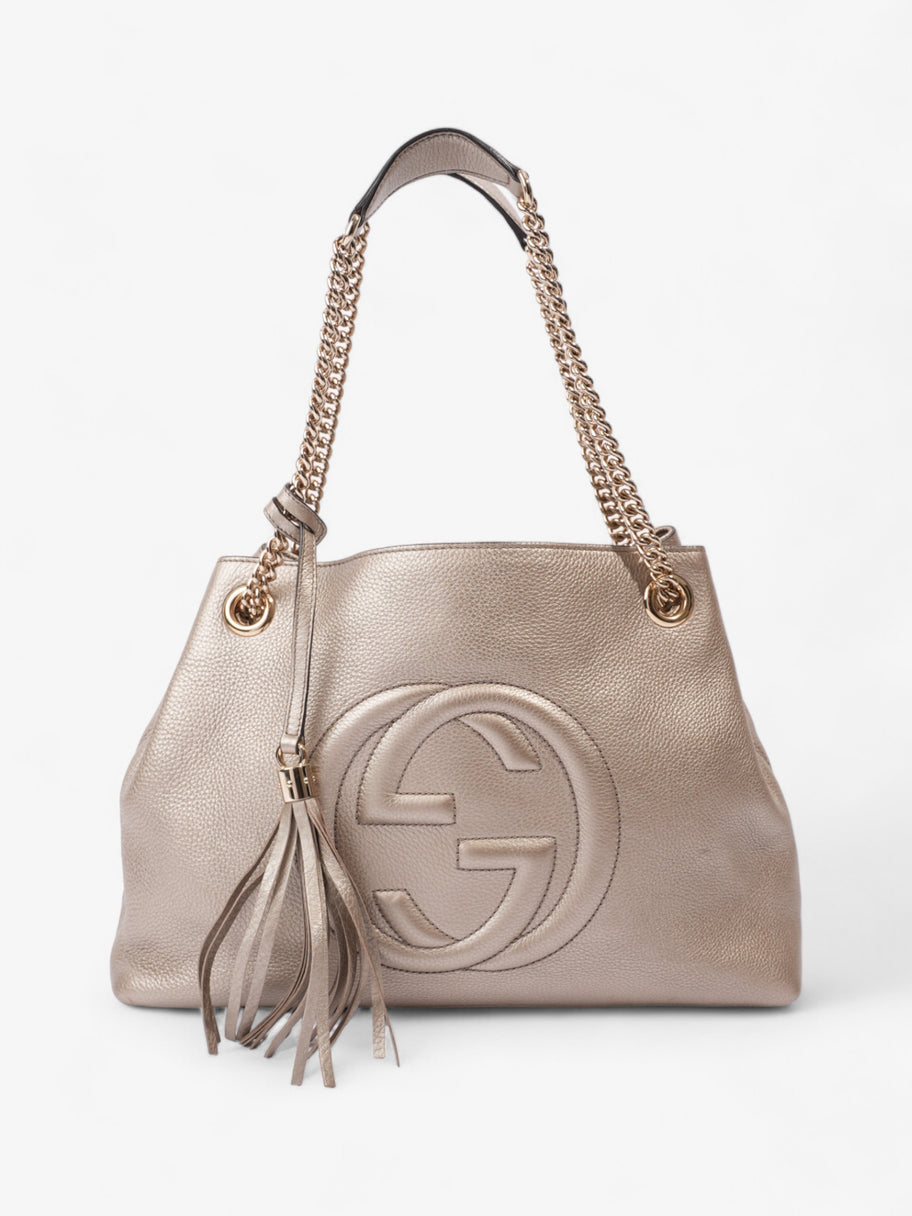 Gucci Soho Chain Tote Golden Beige Calfskin Leather Medium Image 1