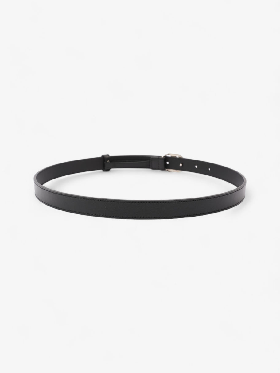 GG Marmont Thin Belt Black / Silver Leather 85cm / 34