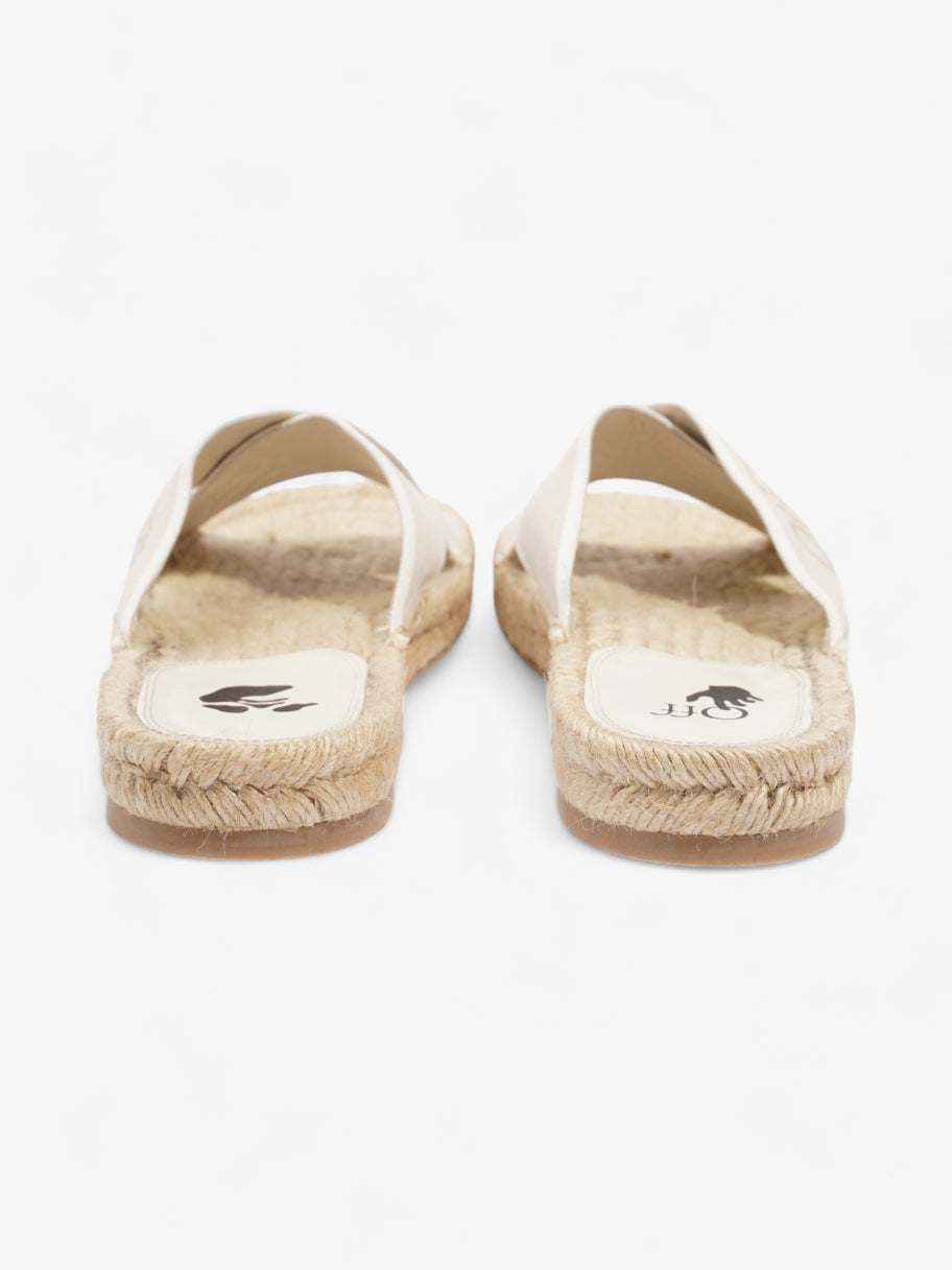 Off White Criss Cross Espadrilles Slide White / Beige Cotton EU 39 UK 6 Image 6