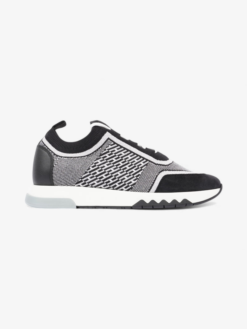  Hermes Addict Sneakers Black / Silver Knit EU 37 UK 4