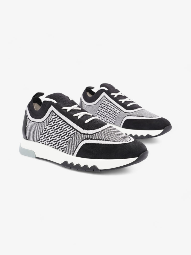  Hermes Addict Sneakers Black / Silver Knit EU 37 UK 4