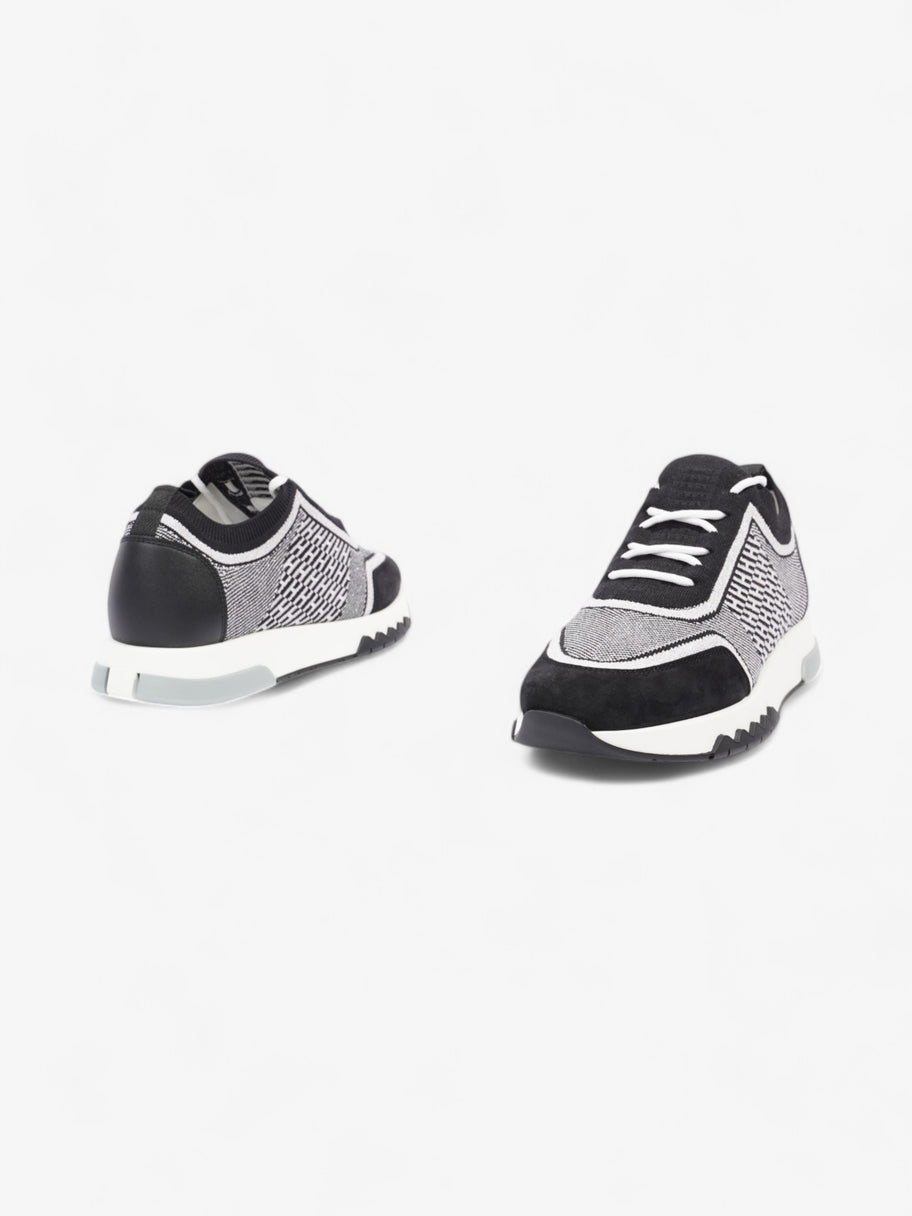 Hermes Addict Sneakers Black / Silver Knit EU 37 UK 4 Image 9