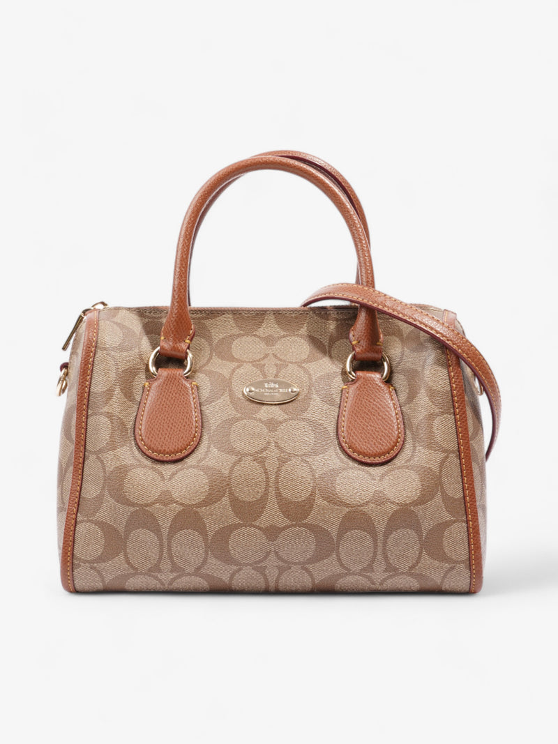  Coach Rowan Brown Signature Coated Canvas Mini