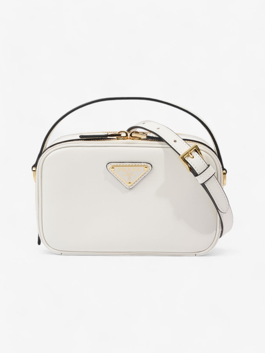 Prada Branded Pouch White Calfskin Leather Mini Image 1