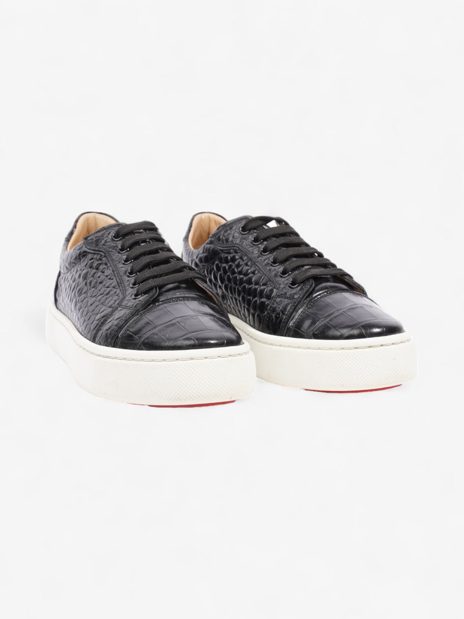 Christian Louboutin Vieira Croc-effect Sneakers Black Crocodile Leather EU 38.5 UK 5.5 Image 2