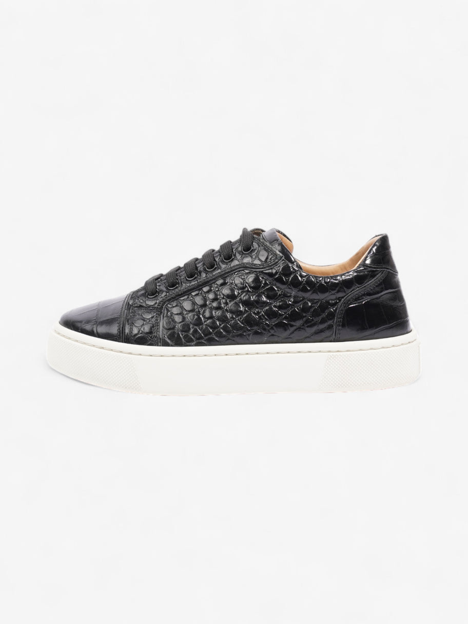 Christian Louboutin Vieira Croc-effect Sneakers Black Crocodile Leather EU 38.5 UK 5.5 Image 5