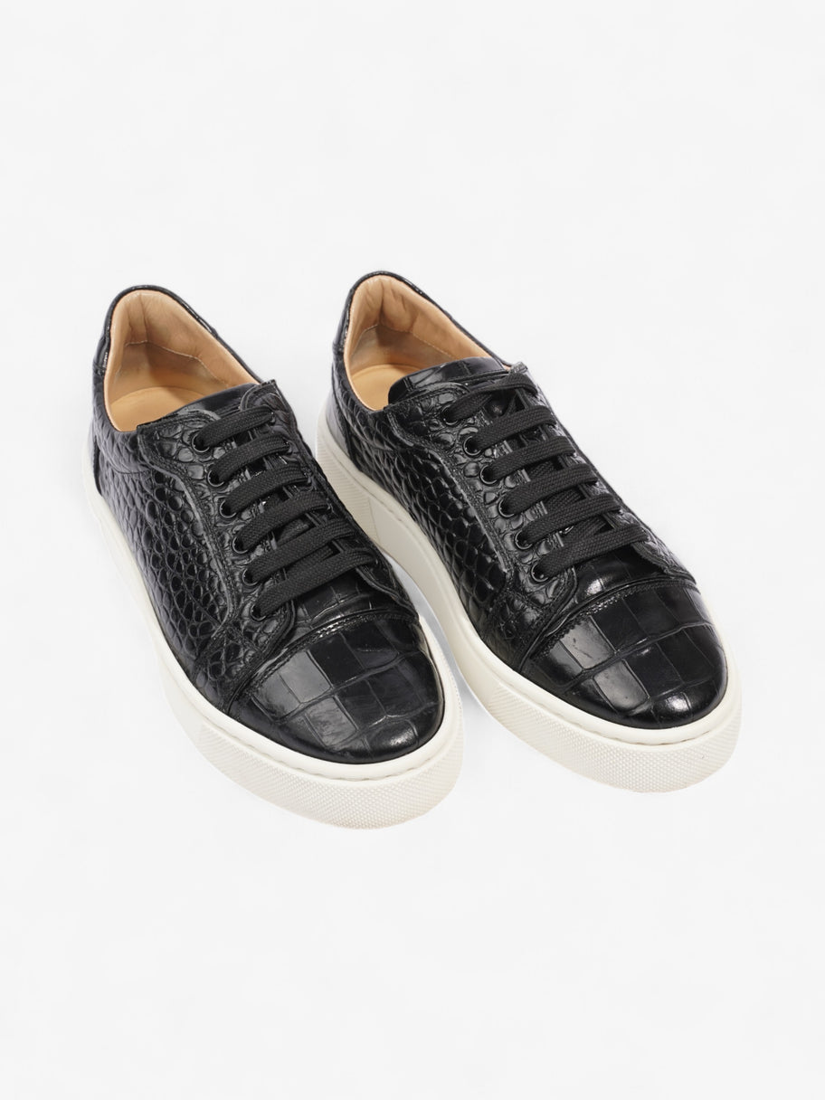 Christian Louboutin Vieira Croc-effect Sneakers Black Crocodile Leather EU 38.5 UK 5.5 Image 8