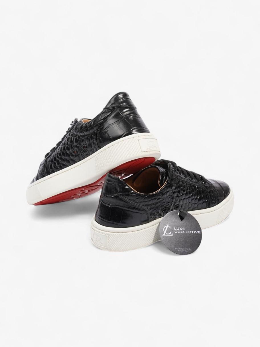 Christian Louboutin Vieira Croc-effect Sneakers Black Crocodile Leather EU 38.5 UK 5.5 Image 9