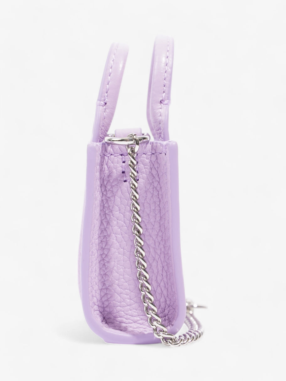 Marc Jacobs The Tote Charm Lilac / Silver Leather Nano Image 4