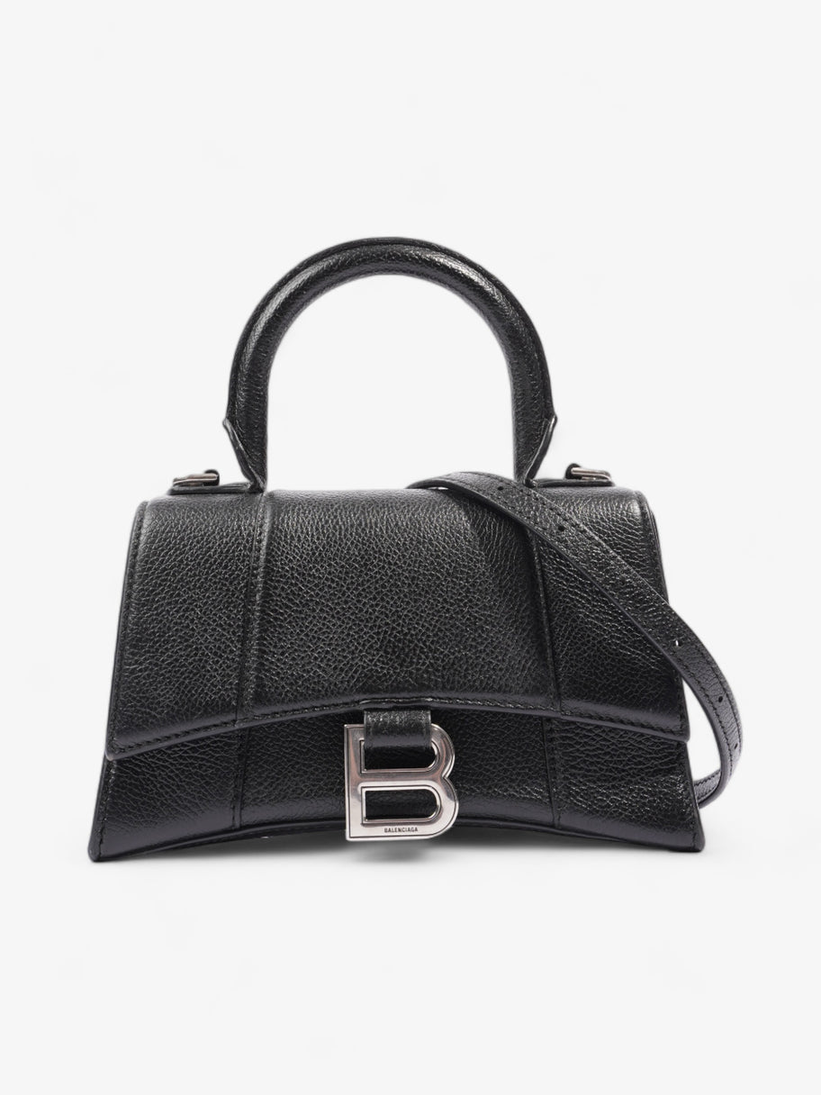 Balenciaga XS Hourglass Black Calfskin Leather Image 1