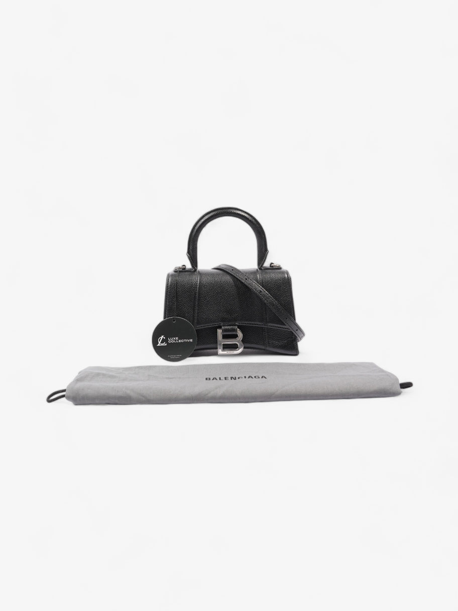 Balenciaga XS Hourglass Black Calfskin Leather Image 8