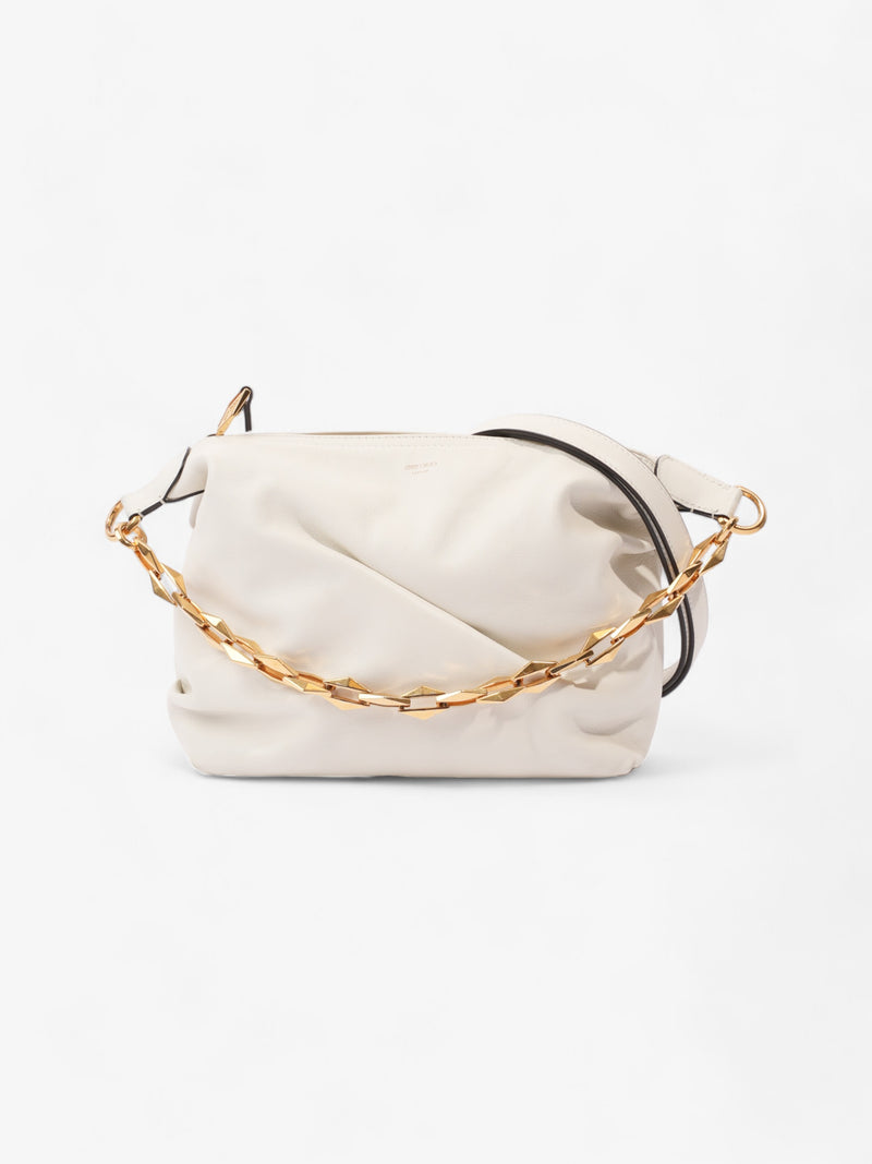  Jimmy Choo Diamond Soft Hobo White Leather Small