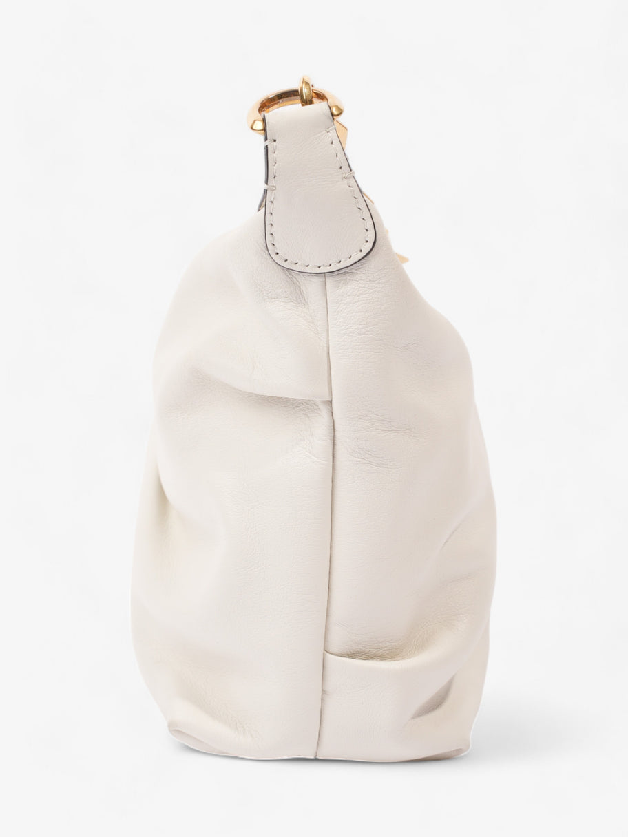 Jimmy Choo Diamond Soft Hobo White Leather Small Image 3