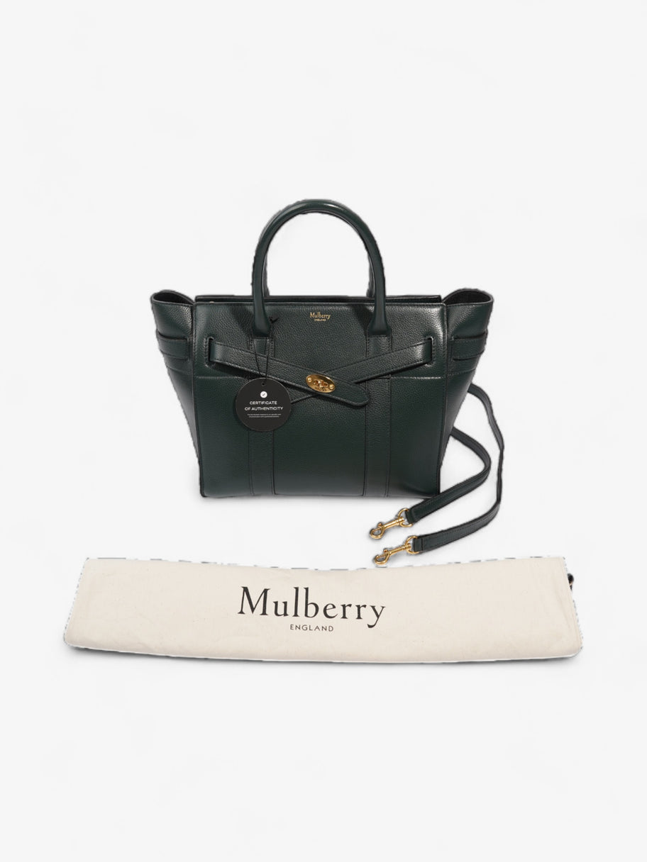 Mulberry Zipped Bayswater Mulberry Green Grained Leather Small Image 8