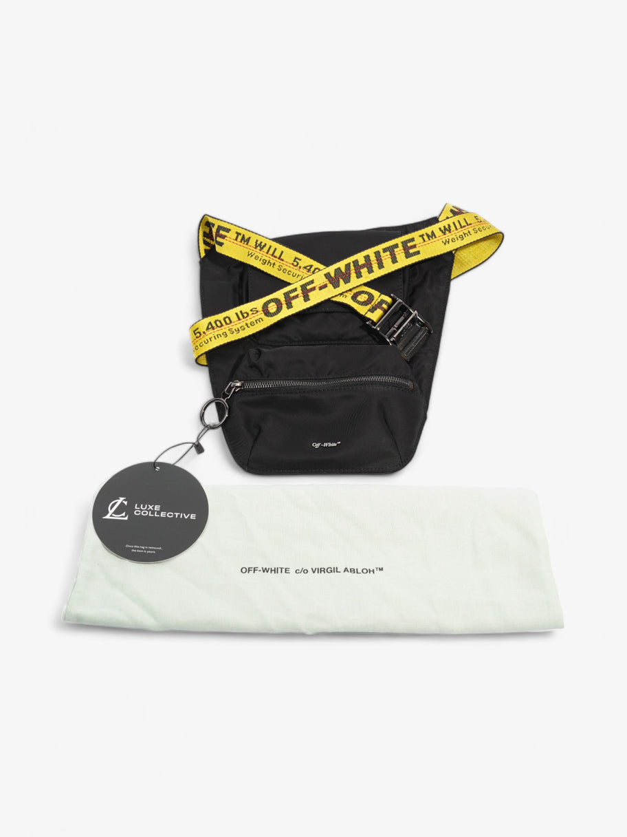 Off White Industrial Logo Shell Belt Bag Black / Yellow Polyamide Image 11