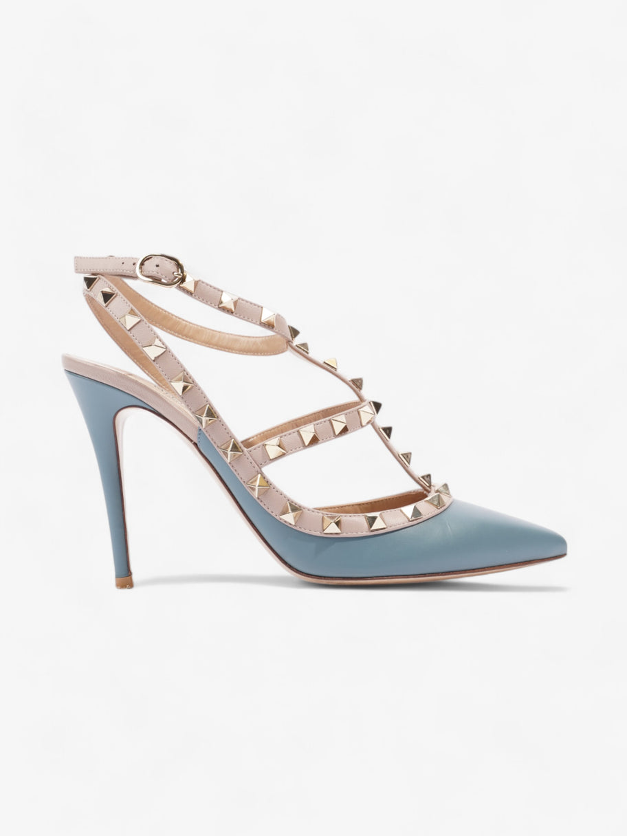 Valentino Rockstud Heels 105mm Blue Grey / Dusty Pink  Leather EU 38.5 UK 5.5 Image 1