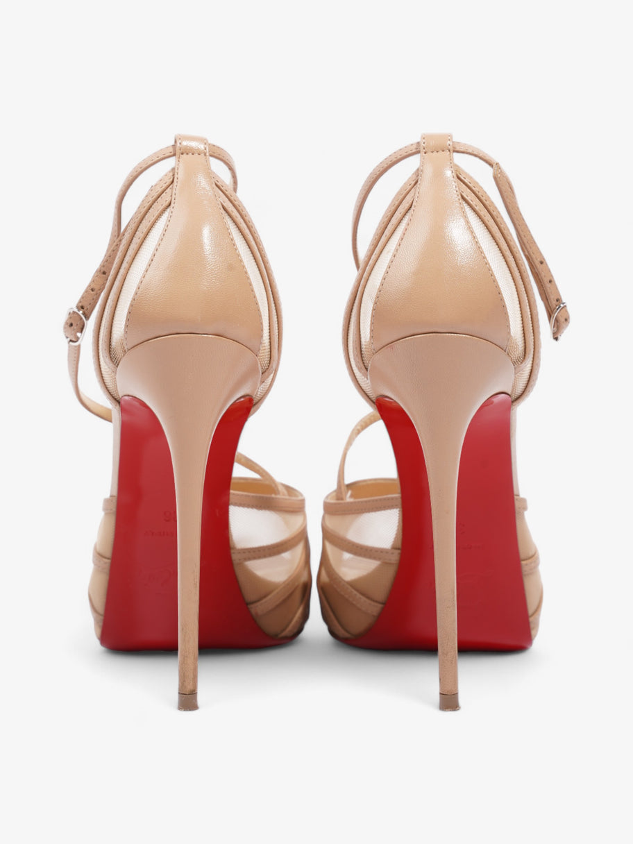 Christian Louboutin Filamenta Strappy Heel 120 Nude Mesh EU 36 UK 3 Image 6