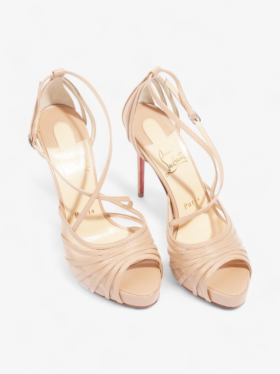 Christian Louboutin Filamenta Strappy Heel 120 Nude Mesh EU 36 UK 3 Image 8