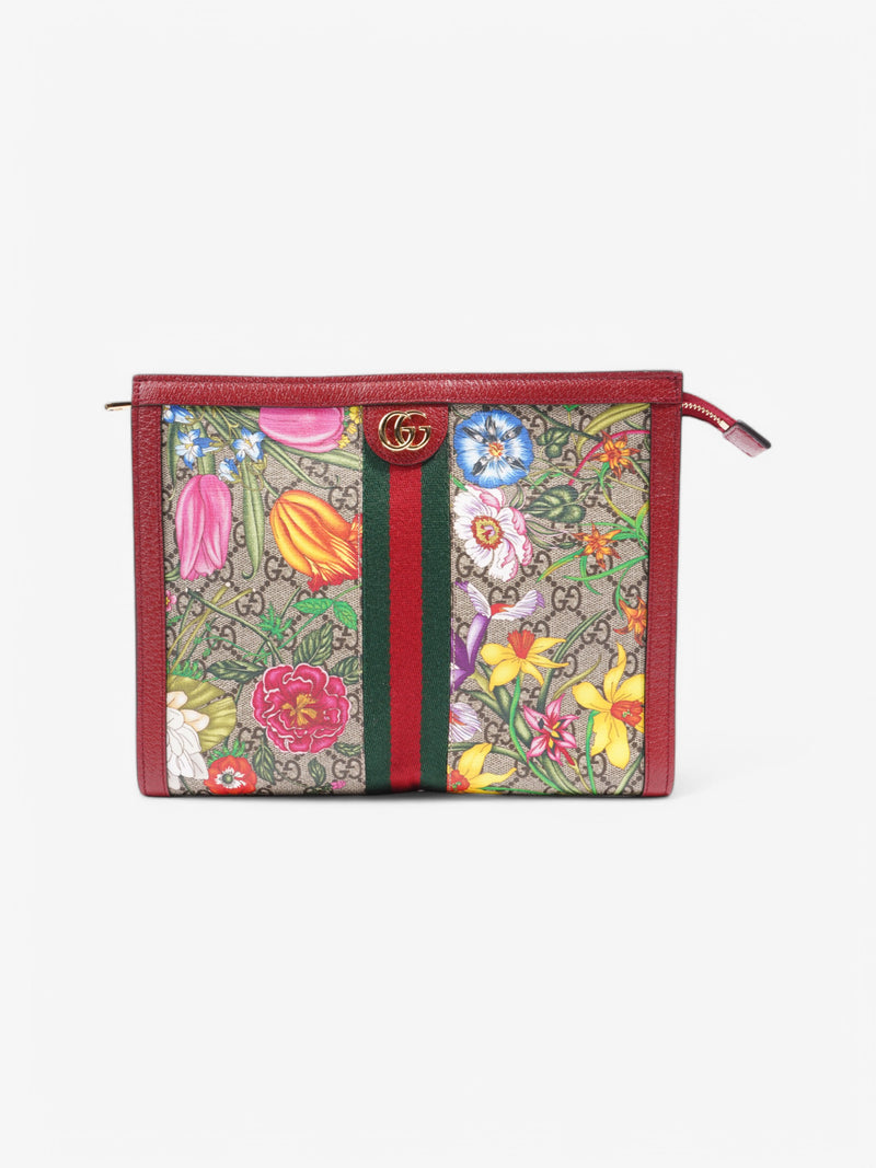  Gucci Toiletry Pouch Supreme / Floral Coated Canvas