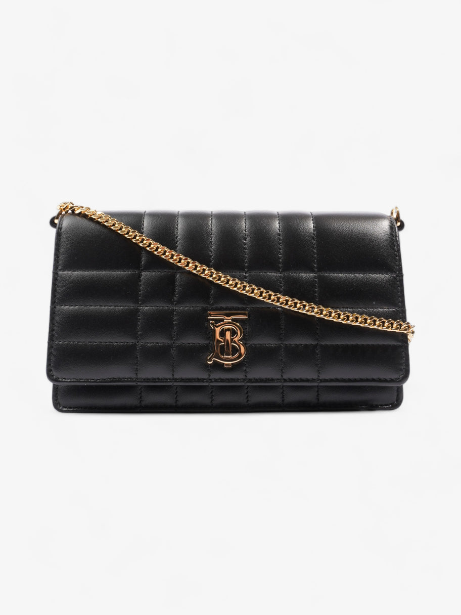 Burberry Lola Clutch Black Lambskin Leather Image 1