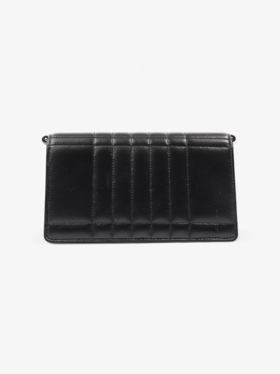 Burberry Lola Clutch Black Lambskin Leather Image 4