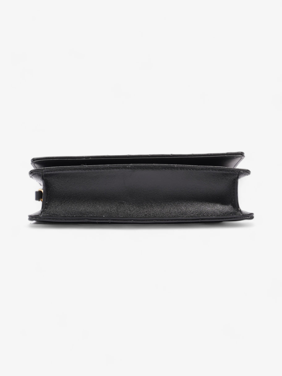 Burberry Lola Clutch Black Lambskin Leather Image 6