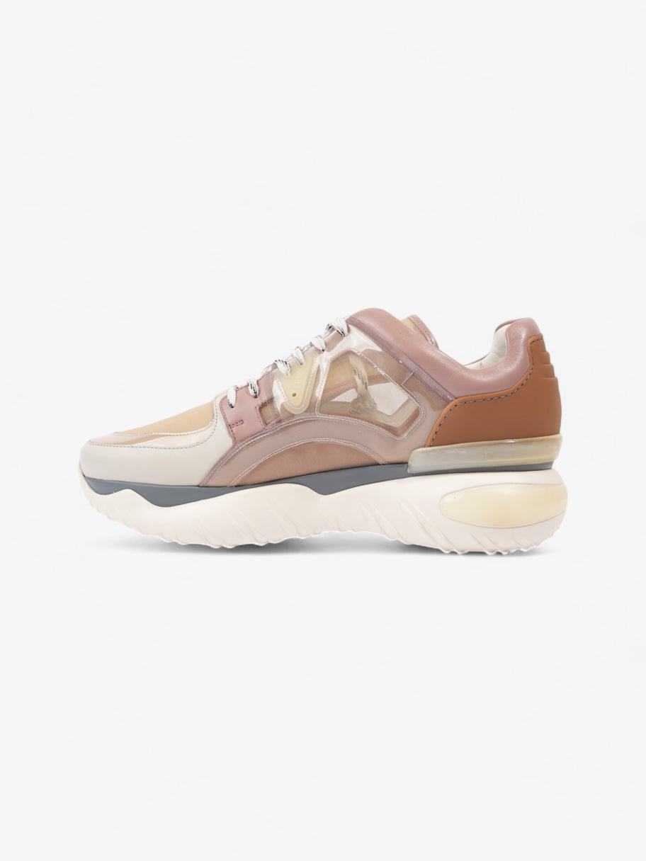 Fendi Low Top Sneaker Beige / Pink / Brown Leather EU 44 UK 10 Image 3