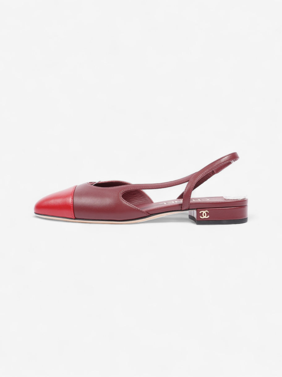 Chanel Sling Back Sandal Burgundy / Red Leather EU 35.5 UK 3.5 Image 5