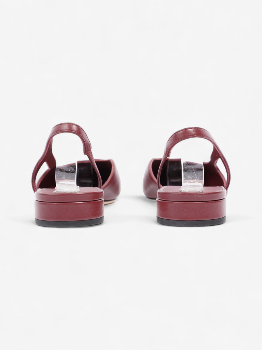 Chanel Sling Back Sandal Burgundy / Red Leather EU 35.5 UK 3.5 Image 6